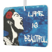 Het leven is een mooi citaat van positiviteit luchtverfrisser (Links)