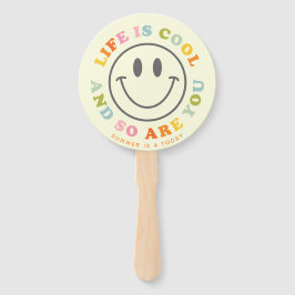 Het leven is een mooi glimlachend gezicht Emoji Handwaaier