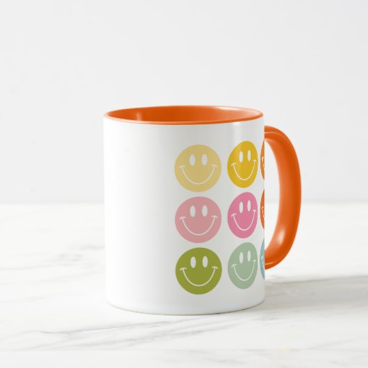 Het leven is een mooi glimlachend gezicht Emoji Mok (Voorkant rechts)