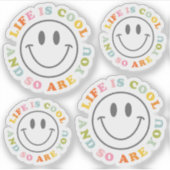 Het leven is een mooi glimlachend gezicht Emoji Sticker (Voorkant)