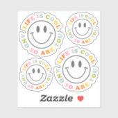 Het leven is een mooi glimlachend gezicht Emoji Sticker (Vel)