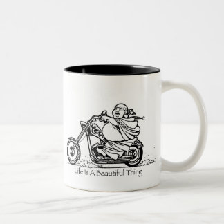Het leven is een mooie Boeddha Coffee-Mok Tweekleurige Koffiemok