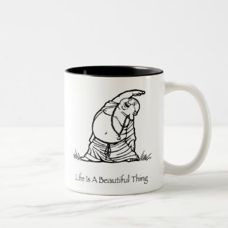 Het leven is een mooie Boeddha Coffee-Mok Tweekleurige Koffiemok