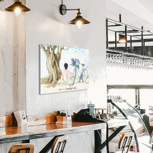 Het leven is een mooie fietsdoek Print