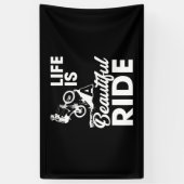 Het leven is een mooie fietsenbike spandoek (Verticaal)