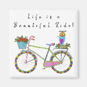 Het leven is een mooie Ride Bicycle Magnet (Voorkant)