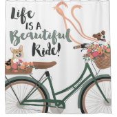 Het leven is een mooie Ride Douchegordijn (Voorkant)