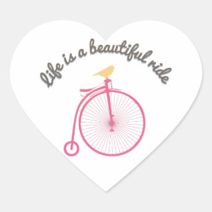 Het leven is een mooie ride hart sticker