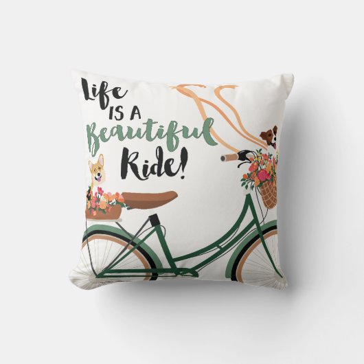 Het leven is een mooie Ride Kussen (Voorkant)