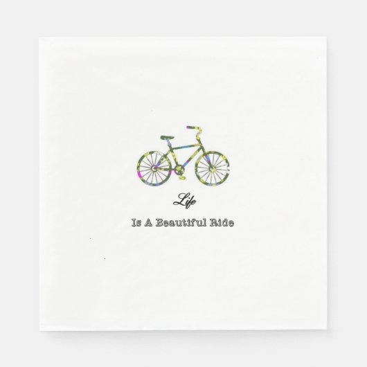Het leven is een mooie ride servetten (Voorkant)