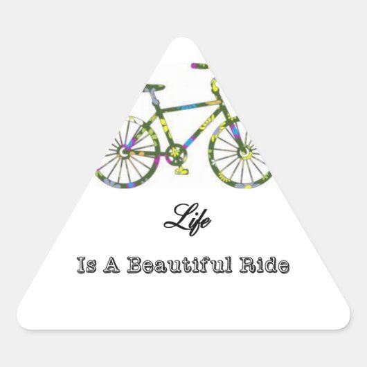 Het leven is een mooie ride sticker (Voorkant)