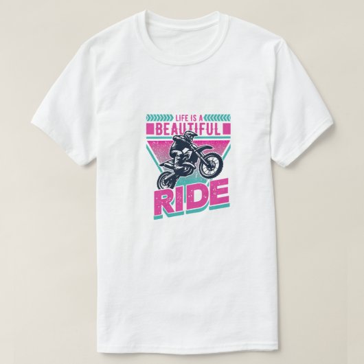 Het leven is een mooie ride t-shirt (Design voorkant)