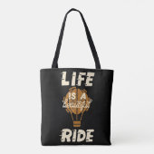 Het leven is een mooie ride tote bag (Achterkant)