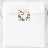 Het leven is een mooie Ride Vierkante Sticker (Tas)