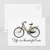 Het leven is een mooie rit, een  fiets briefkaart (Voorkant / Achterkant)