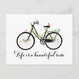 Het leven is een mooie rit, een fiets briefkaart