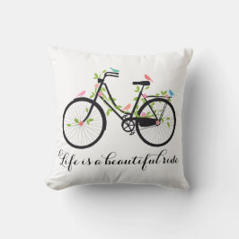 Het leven is een mooie rit, een fiets kussen