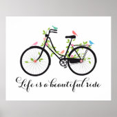 Het leven is een mooie rit, een  fiets poster (Voorkant)