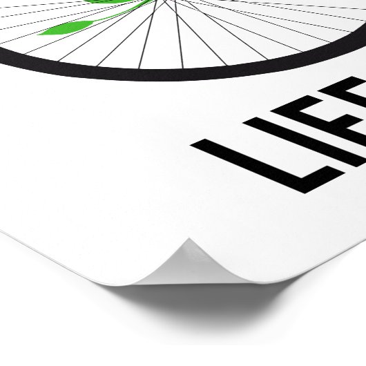 Het leven is een mooie rit, een  fiets poster (Hoek)