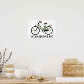 Het leven is een mooie rit, een  fiets poster (Keuken)