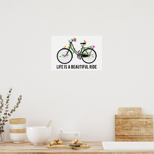 Het leven is een mooie rit, een  fiets poster (Keuken)