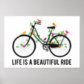 Het leven is een mooie rit, een  fiets poster (Voorkant)