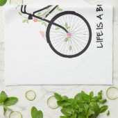 Het leven is een mooie rit, een fiets theedoek (Gevouwen)