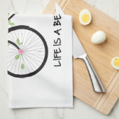 Het leven is een mooie rit, een fiets theedoek (Quarter Fold)