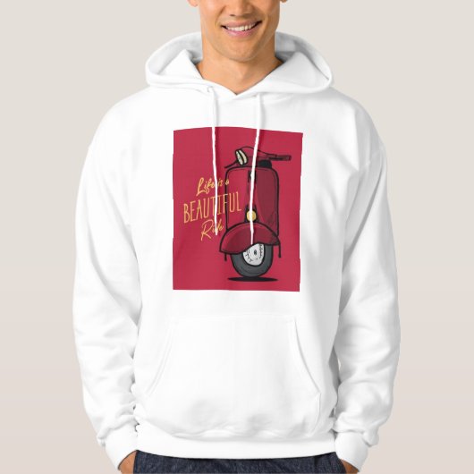 Het leven is een mooie rit hoodie (Voorkant)