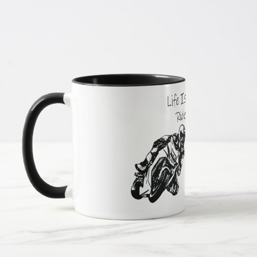 Het leven is een mooie rit met u, Gepersonaliseerd Mok (Links)