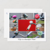 Het leven is een mooie rit op een fiets! briefkaart (Voorkant / Achterkant)