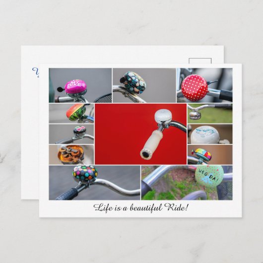 Het leven is een mooie rit op een fiets! briefkaart (Voorkant / Achterkant)