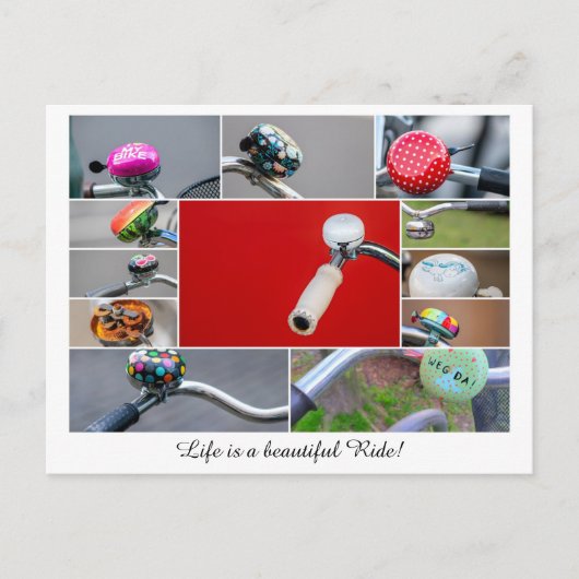 Het leven is een mooie rit op een fiets! briefkaart (Voorkant)