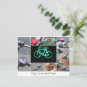 Het leven is een mooie rit op een fiets! briefkaart (Staand voorkant)