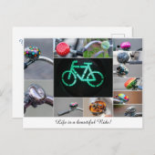 Het leven is een mooie rit op een fiets! briefkaart (Voorkant / Achterkant)