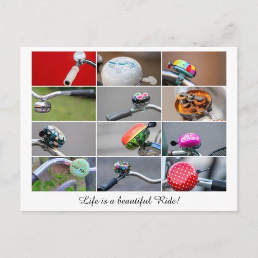 Het leven is een mooie rit op een fiets! briefkaart (Voorkant)