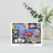 Het leven is een mooie rit op een scooter! briefkaart (Staand voorkant)