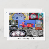 Het leven is een mooie rit op een scooter! briefkaart (Voorkant / Achterkant)