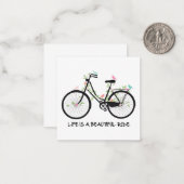 Het leven is een mooie ritje notitiekaartje (Voorkant / Achterkant in situ)