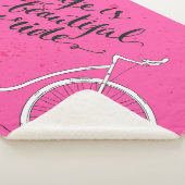 Het leven is een mooie rode roze sherpa deken (3/4)