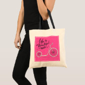 Het leven is een mooie rode roze tote bag (Voorkant (product))