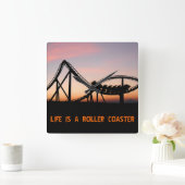 Het leven is een Onderzetter van de roller Vierkante Klok (Huis)