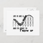 Het leven is een Onderzetter van Roller Briefkaart (Voorkant / Achterkant)