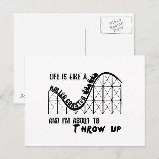 Het leven is een Onderzetter van Roller Briefkaart (Voorkant / Achterkant)