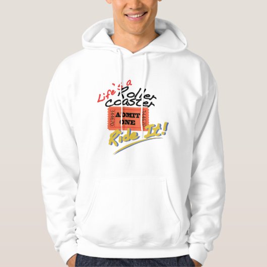 Het leven is een Onderzetter van Roller Hoodie (Voorkant)