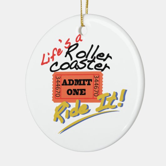 Het leven is een Onderzetter van Roller Keramisch Ornament (Links)