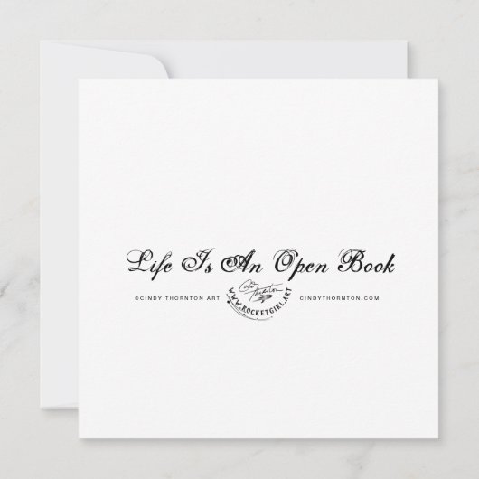 Het leven is een open boek - Mini Print (Achterkant)