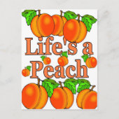 Het leven is een Peach Briefkaart (Voorkant)