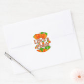 Het leven is een Peach Ronde Sticker (Envelop)