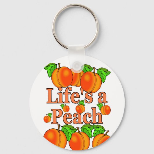 Het leven is een Peach Sleutelhanger (Voorkant)